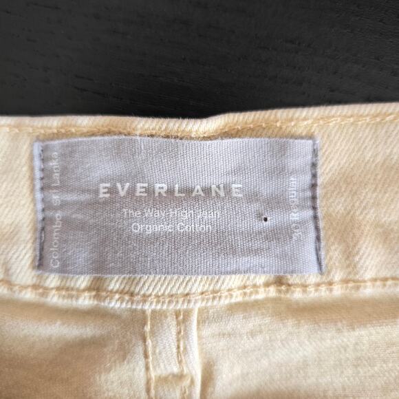Everlane The Way High Jean Organic Cotton Soy Bean Yellow Straight Leg Women 30 - Picture 10 of 12